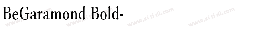 BeGaramond Bold字体转换
